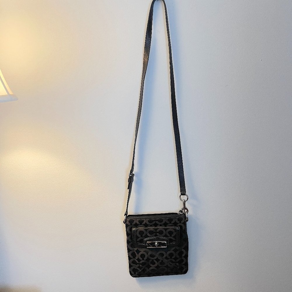 Coach Small Signature Crossboy Canvas Bag